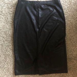 Topshop faux leather pencil skirt
